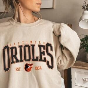 Baltimore Orioles Est 1901 Crewneck Sweatshirt Retro Baseball Fan Cozy Wear 17